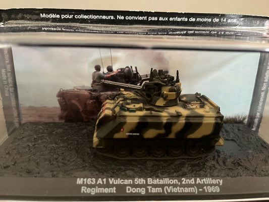 Miniature Militaire Char Tank Blindé M163 A1 Vulcan Vietnam 1969 Altaya 1/72
