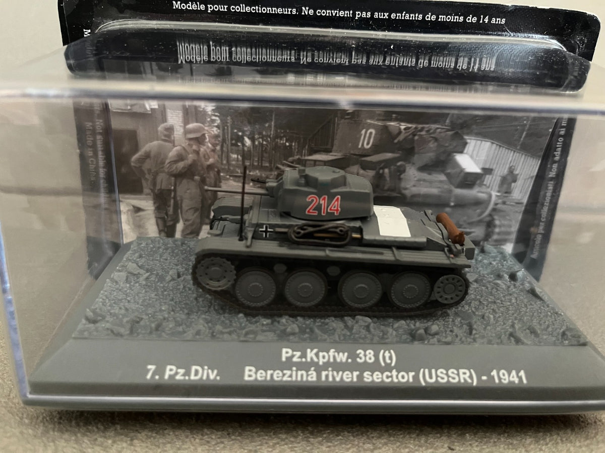 Miniature Militaire Char Tank Blindé Pz.Kpfw. 38 7.Pz.Div. USSR 1941 Altaya 1/72
