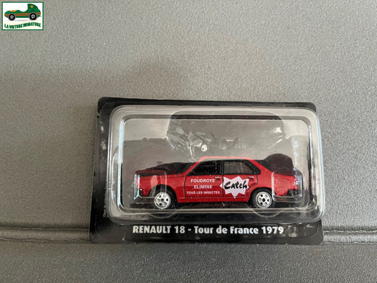 Voiture Miniature Renault 18 Catch Tour de France 1979 Vélo Norev 1/43