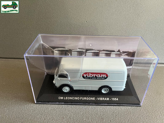 Voiture miniature publicitaire utilitaire OM Leoncino Furgone Vibram 1954 1/43