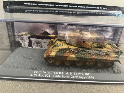 Miniature Militaire Char Tank Blindé Pz.Kpfw. VI Tiger II Paderborn Altaya 1/72