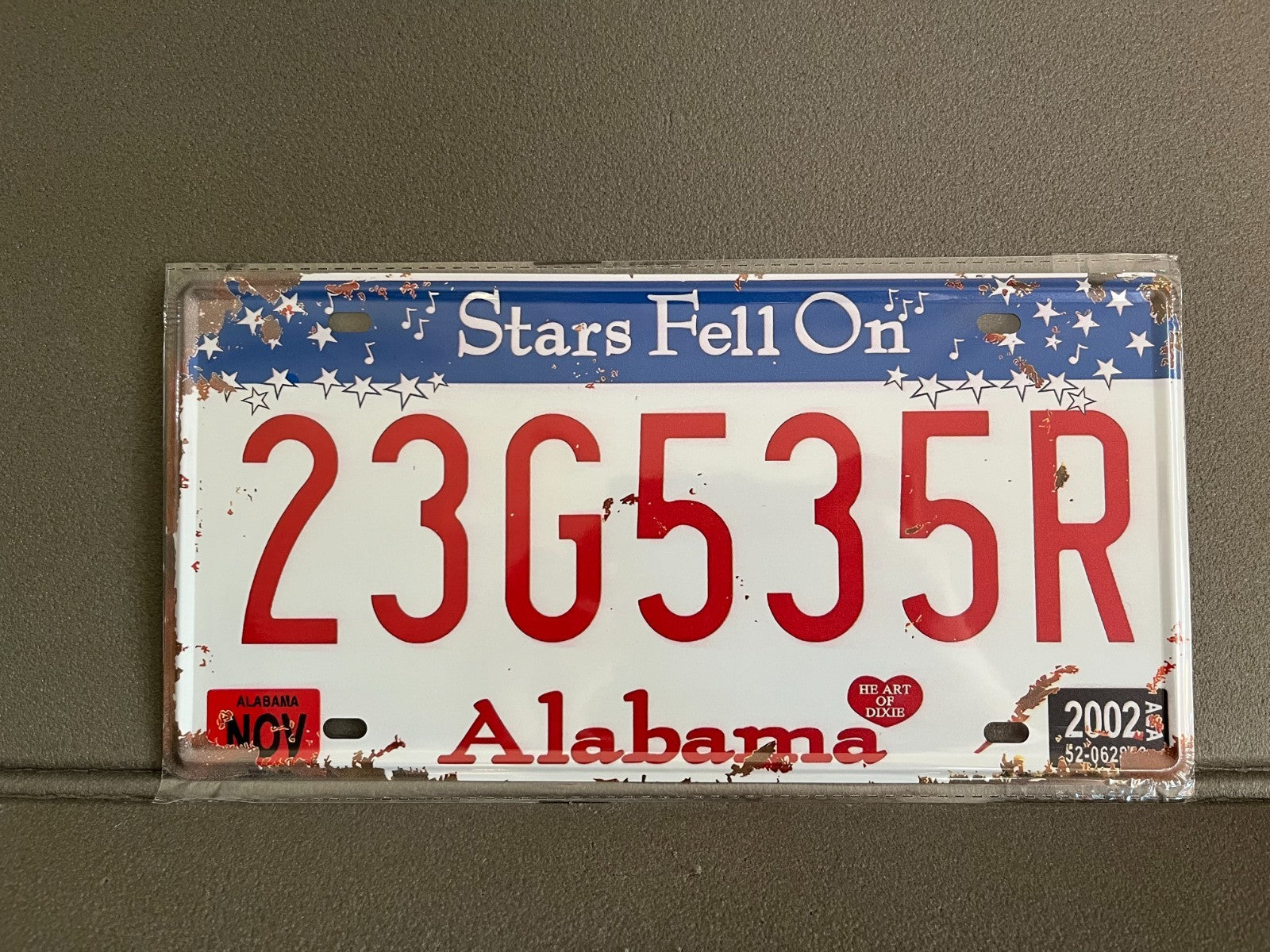 Plaque Métal Voiture Automobile Américaine Immatriculation Alabama 15 x 30 cm