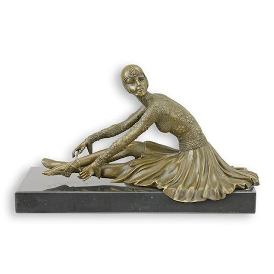 Statue Sculpture Bronze Art Déco Nouveau Femme Danseuse Tanara DSDC-15 Moderne