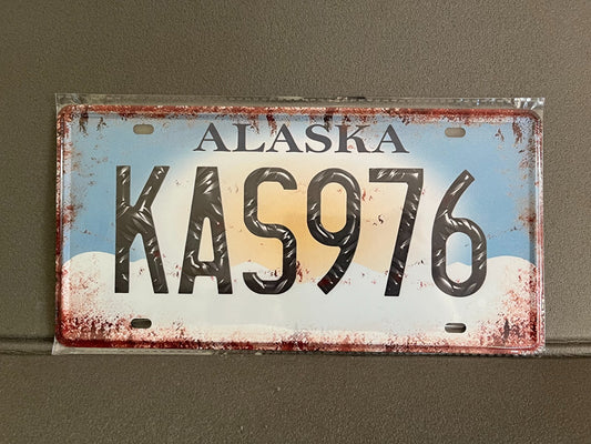 Plaque Métal Voiture Automobile Américaine Immatriculation Alaska 15 x 30 cm
