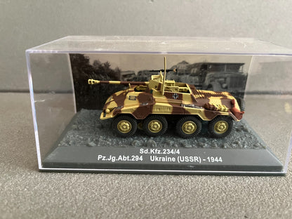 Miniature Militaire Char Tank Blindé Sd.Kfz.234/4 Ukraine 1944 Altaya 1/72
