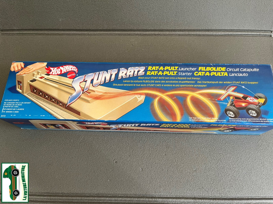 Jouet Circuit Catapulte + Voiture Hot Wheels 1986 STUNT RATZ Ref 3172 Scellé