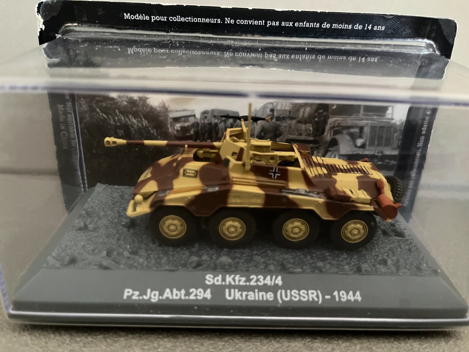 Miniature Militaire Char Tank Blindé Sd.Kfz.234/4 Ukraine 1944 Altaya 1/72