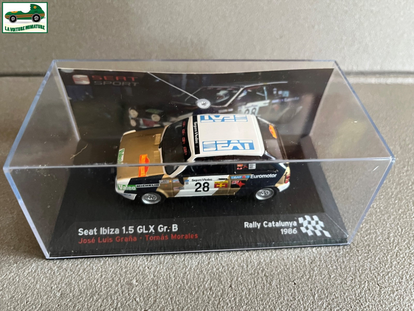 Voiture Miniature Seat Ibiza 1.5 GLX Gr.B Rallye Catalunya 1986 au  1/43