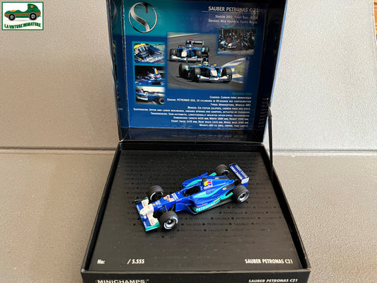 Voiture Miniature Course Coffret Formule 1 Sauber Petronas C21 Minichamps 1/43