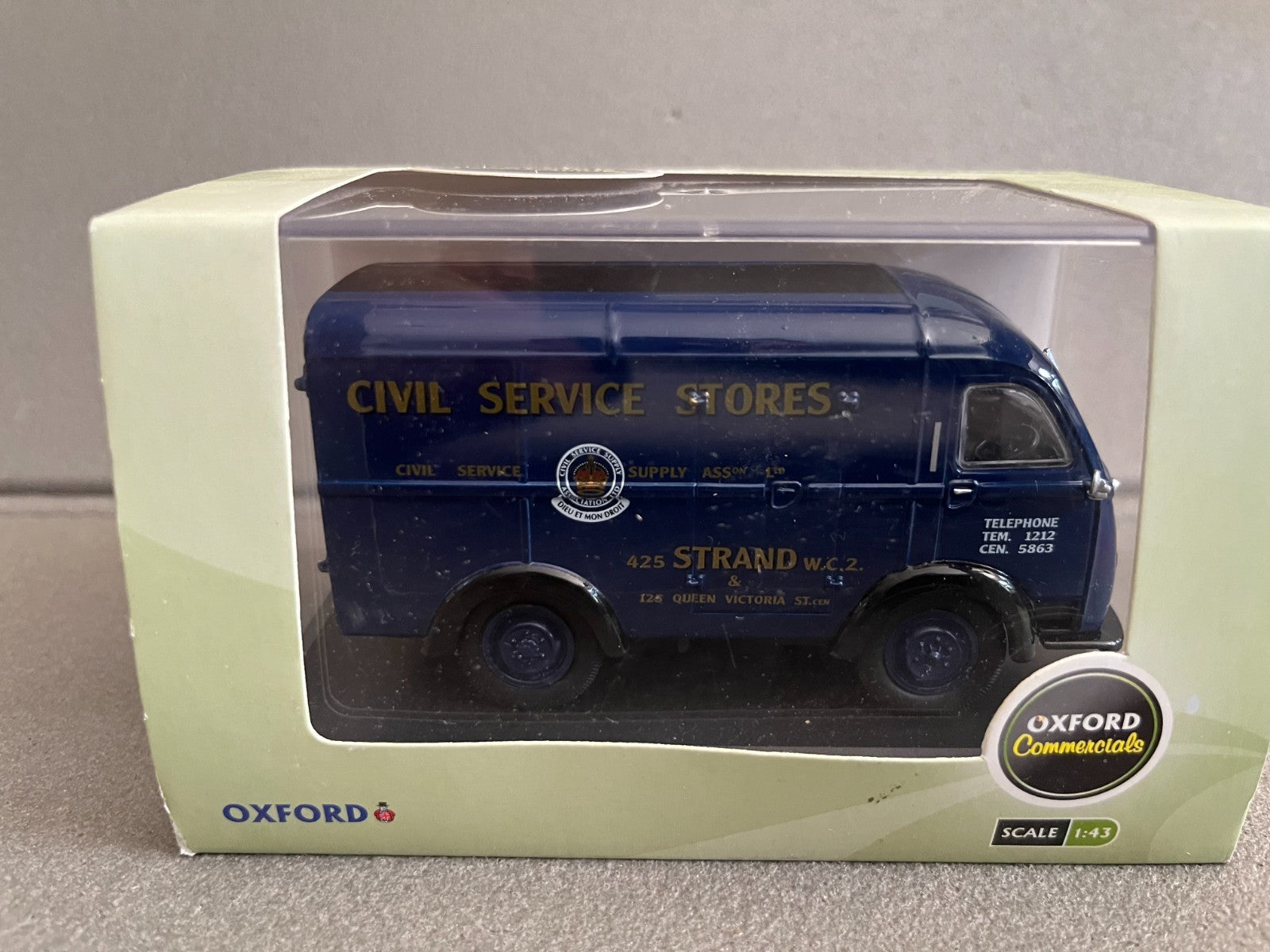 Voiture Miniature Austin ThreeWay Van Civil Service Stores Oxford au 1/43