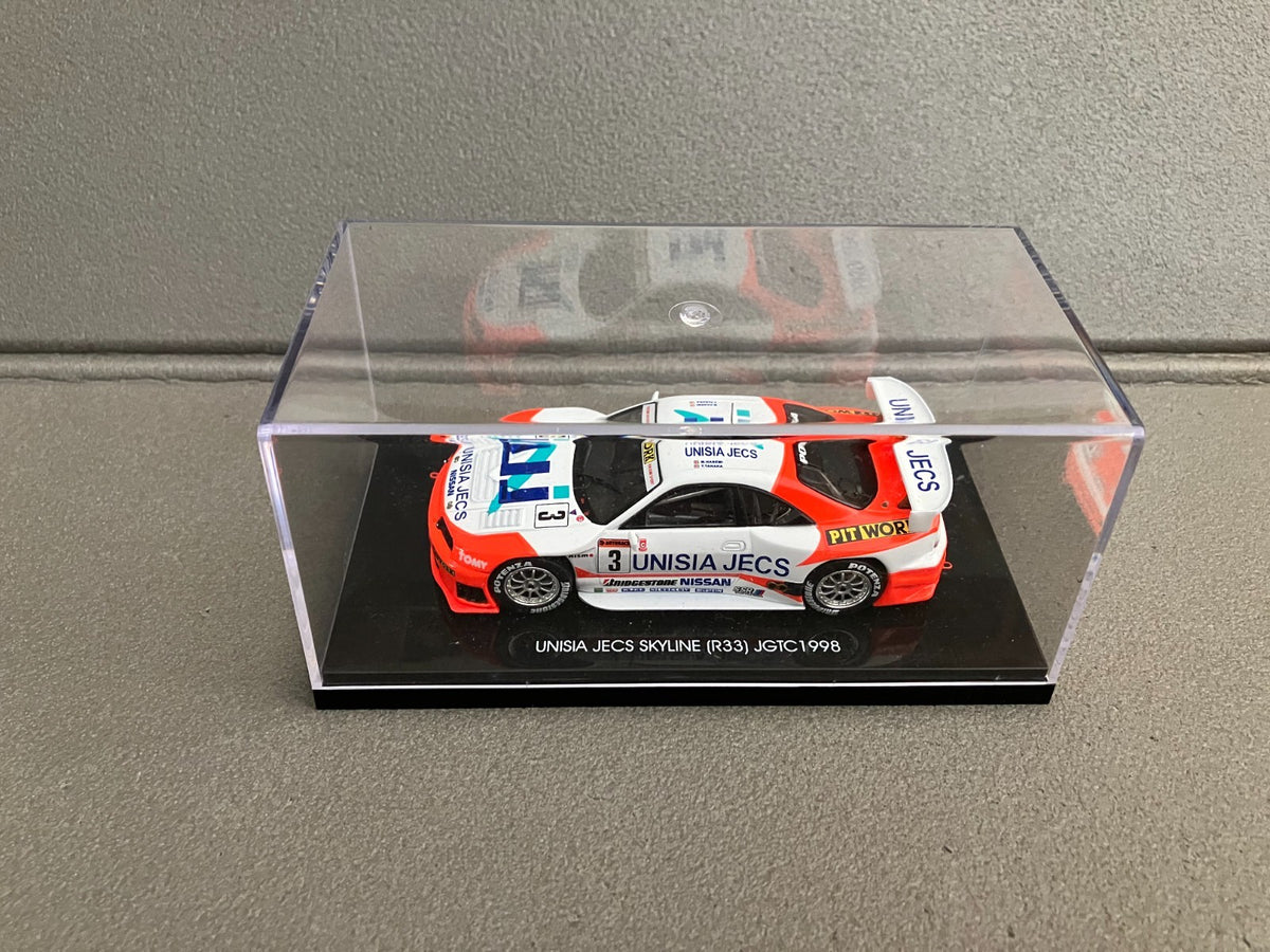 Voiture Miniature Nissan Unisia Jecs Skyline R33 JGTC 1998 Ebbro au 1/43