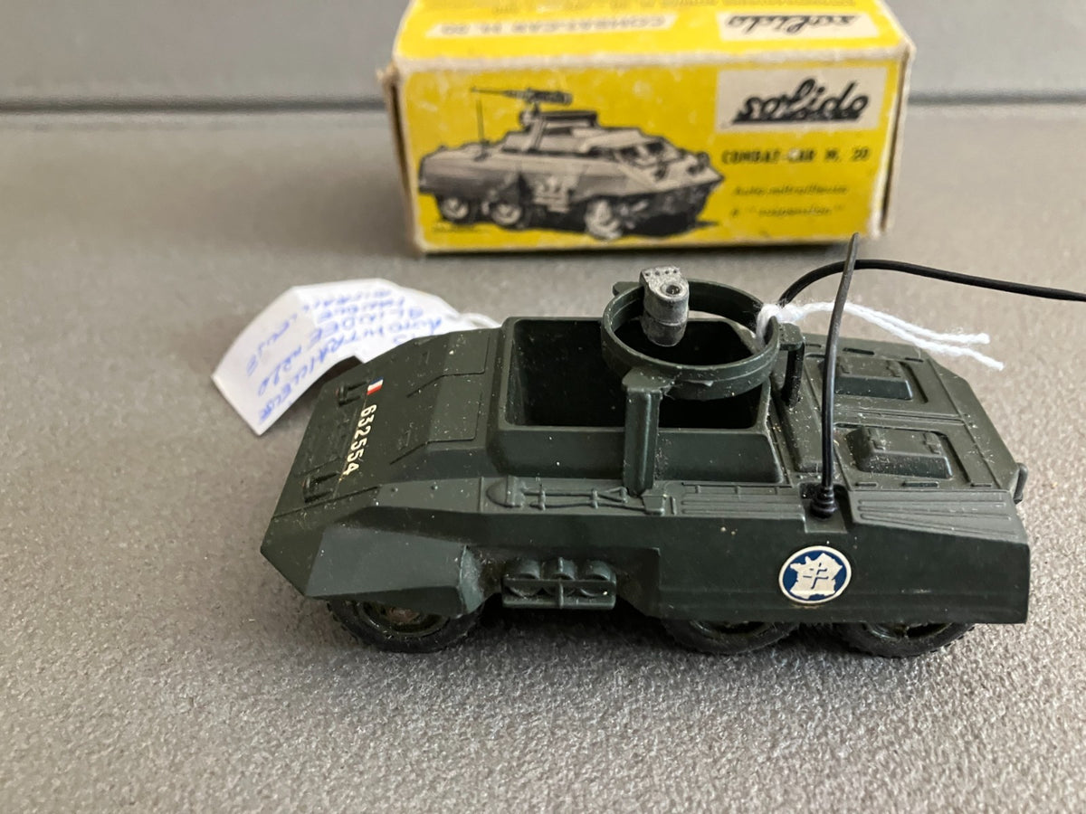 Ancienne Miniature Militaire Blindé Char Combat Car M. 20 200 Solido France 1/50