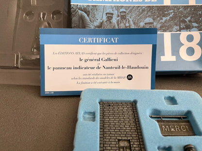 Soldats MHSP Campagnes de 14-18 Général Gallieni Panneau Nanteuil Atlas Plombs