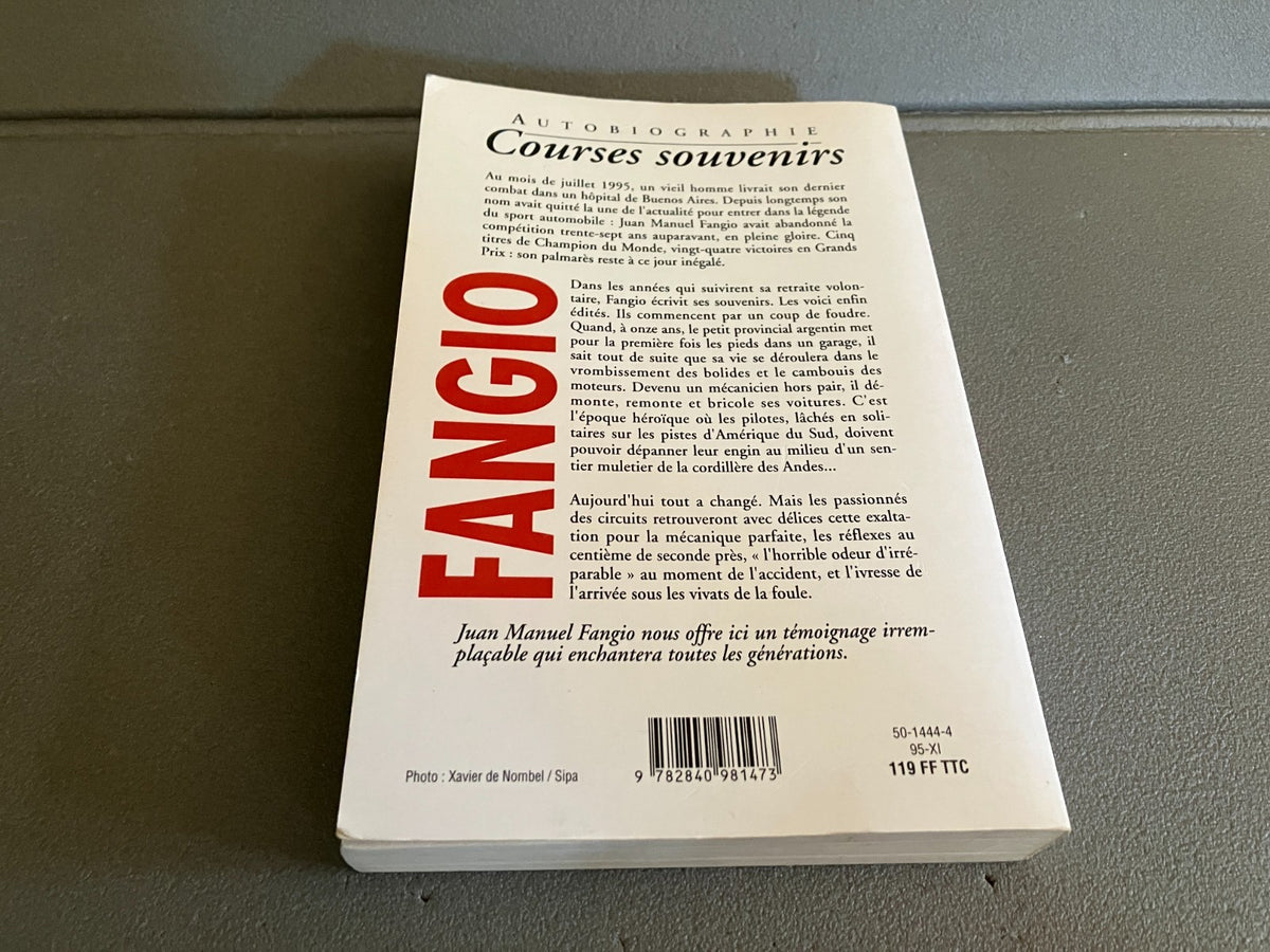 Livre Voiture Automobile Fangio Autobiographie Courses Souvenirs