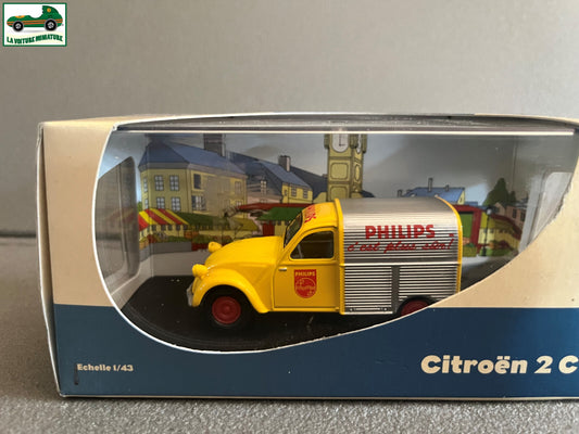 Voiture Miniature Utilitaire Citroen 2CV Camionnette Philips Atlas Eligor 1/43