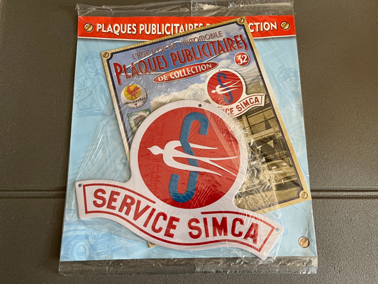 Plaque Métal Voiture Automobile Publicitaire Collection Service Simca