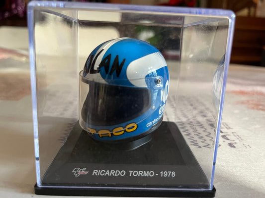 Casque Moto GP Ricardo Tormo 1978 Altaya au 1/5