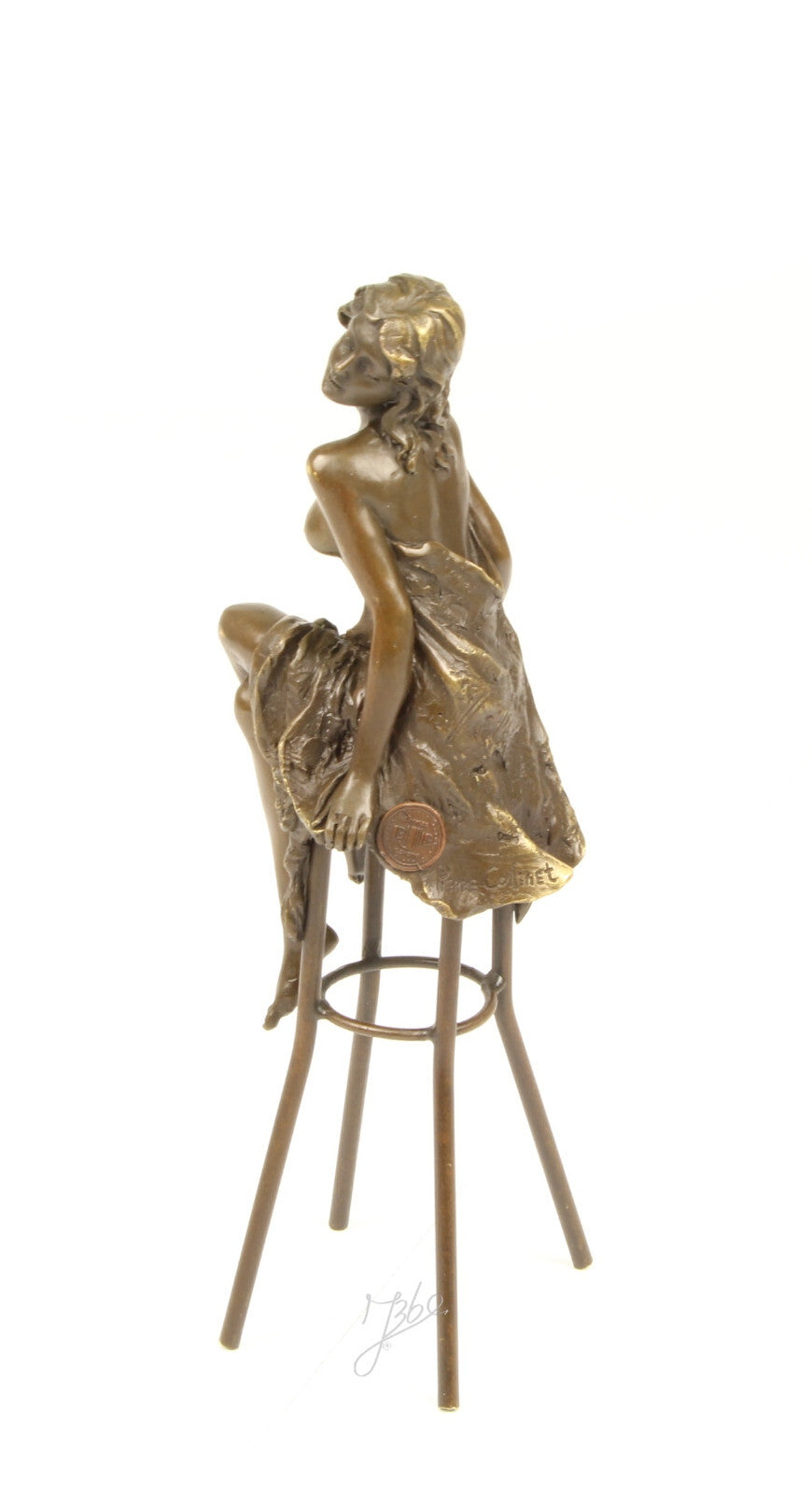 Statue Sculpture Bronze Art Déco Nouveau Femme Tabouret Bar DSBJ-13 Moderne