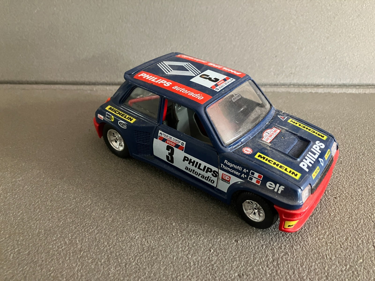 Ancienne Voiture Miniature Renault 5 Turbo Tour Corse Rallye Burago Italy 1/24