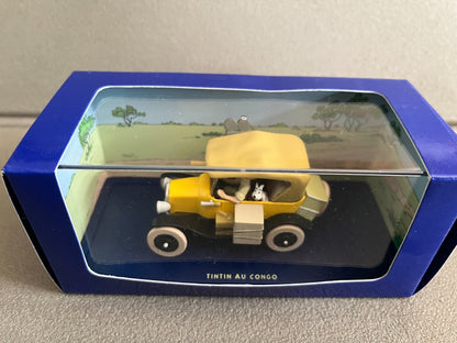Miniature En Voiture Tintin au Congo Ford T Hergé Atlas au 1/43