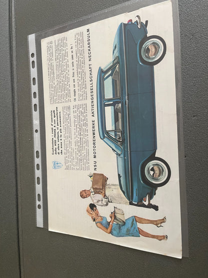 Ancien Dépliant Brochure Documentation Automobile NSU Prinz 4