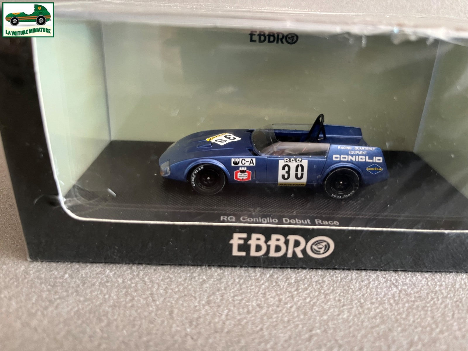 Voiture Miniature RQ Coniglio Debut Race Ebbro au 1/43