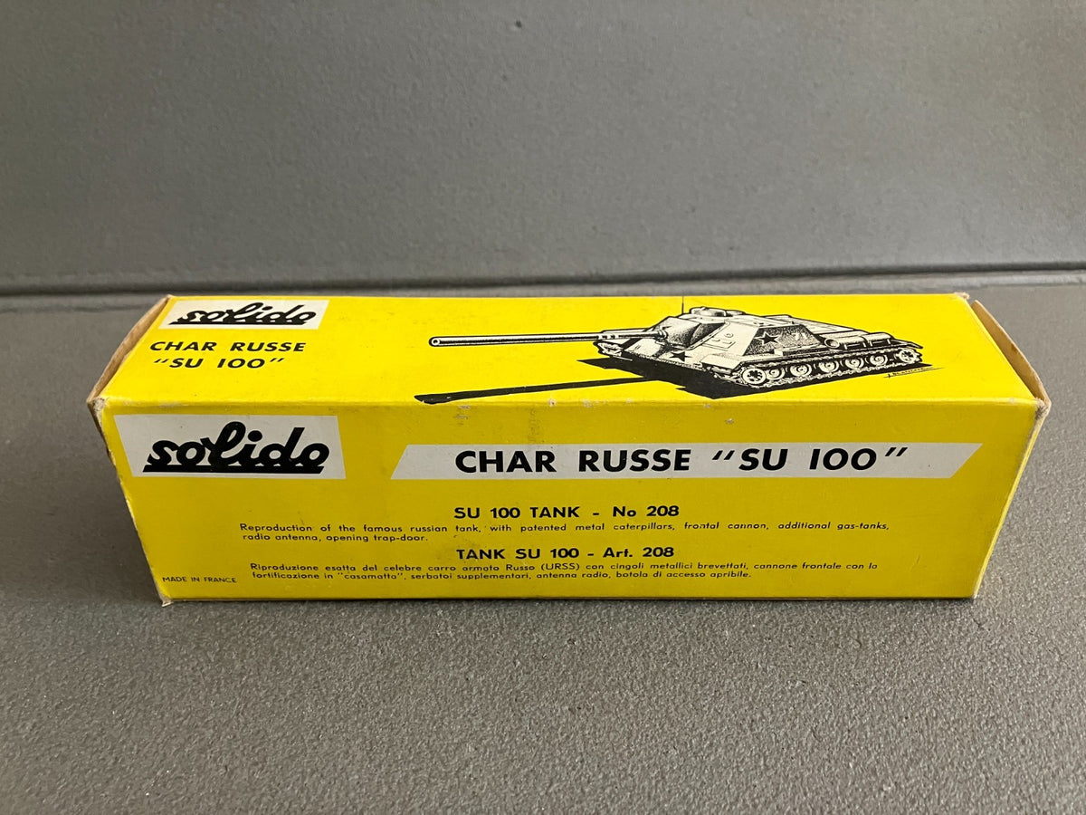 Ancienne Miniature Militaire Blindé Char Russe SU 100 208 Solido France 1/50