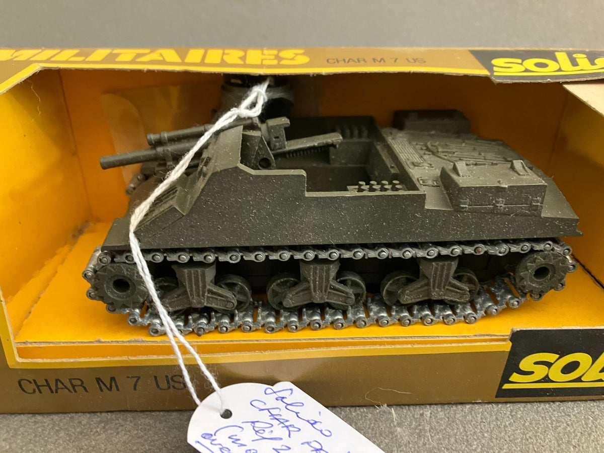 Ancienne Miniature Militaire Blindé Tank Char M7 US 252 Solido France 1/50