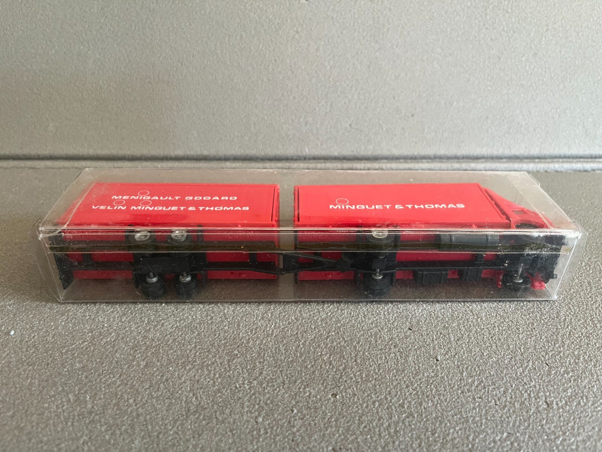 Miniature Camion Semi Remorque Mercedes Sibur Cartonneries Associees 1/87 HO