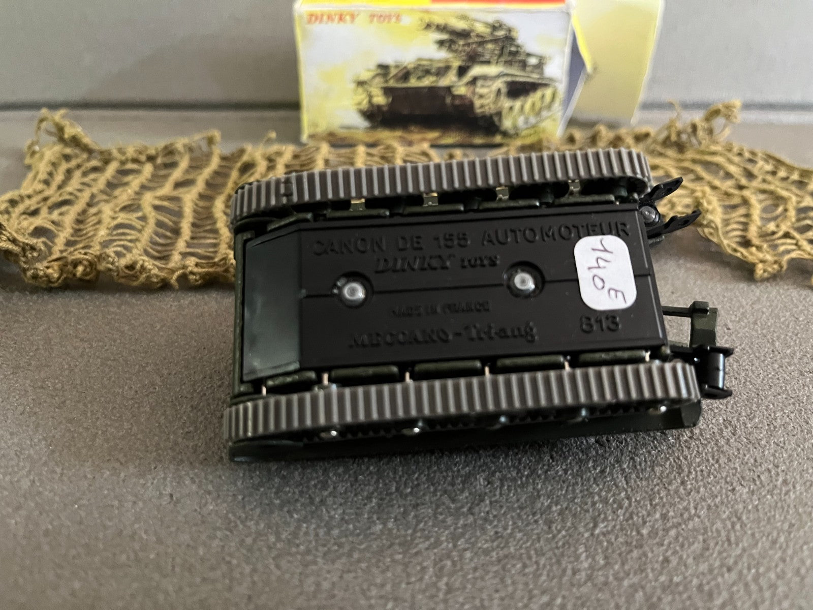 Ancienne Miniature Militaire Canon de 155 Automoteur Dinky Toys Meccano 813 FR