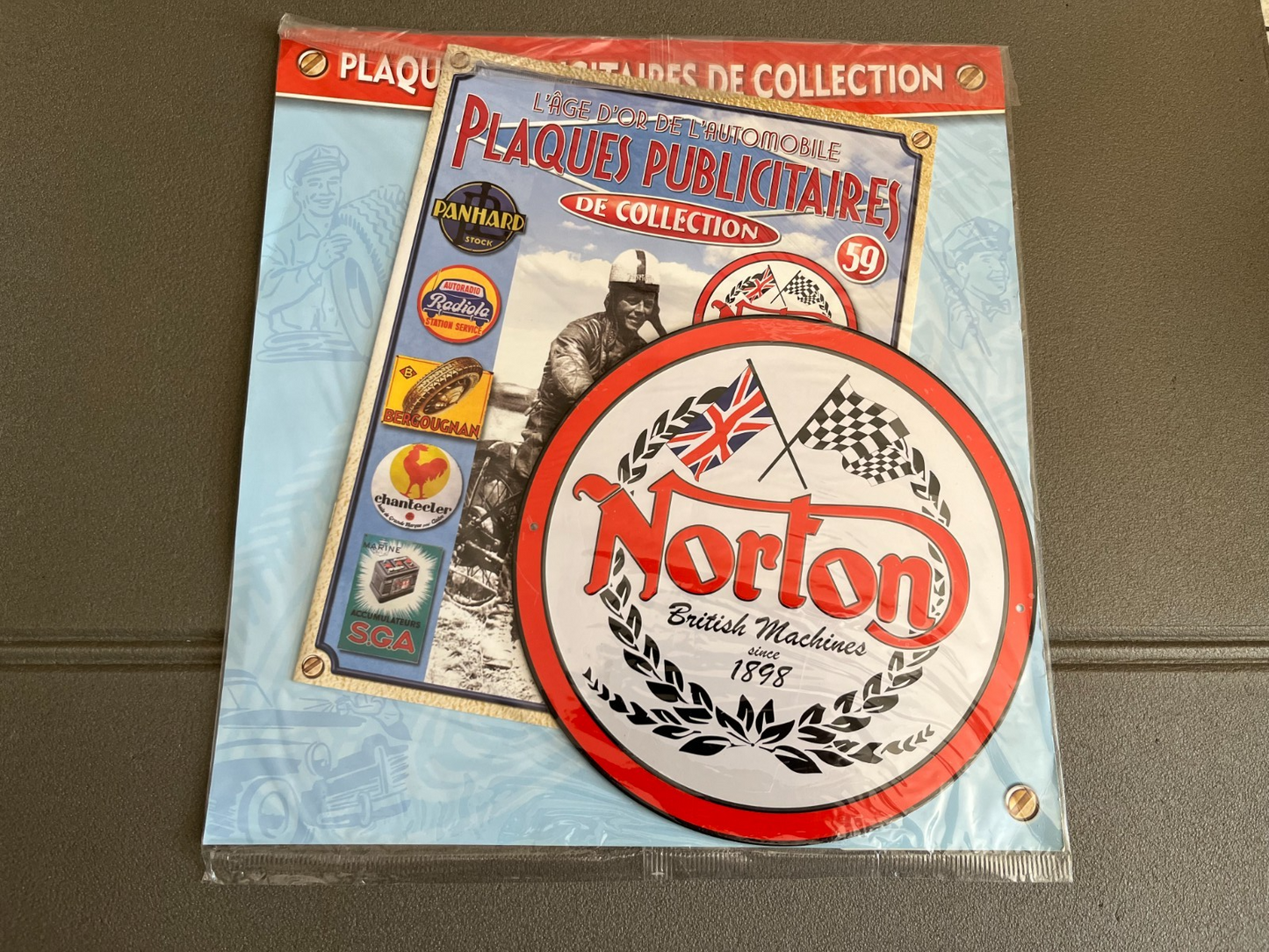 Plaque Métal Voiture Automobile Publicitaire Collection Norton