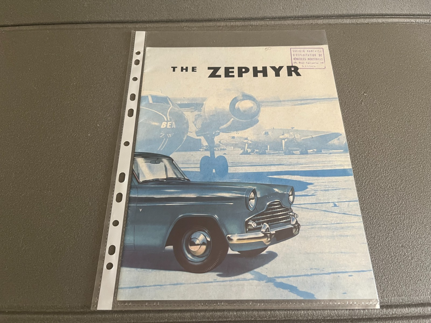 Ancien Dépliant Brochure Documentation Automobile The Zephyr