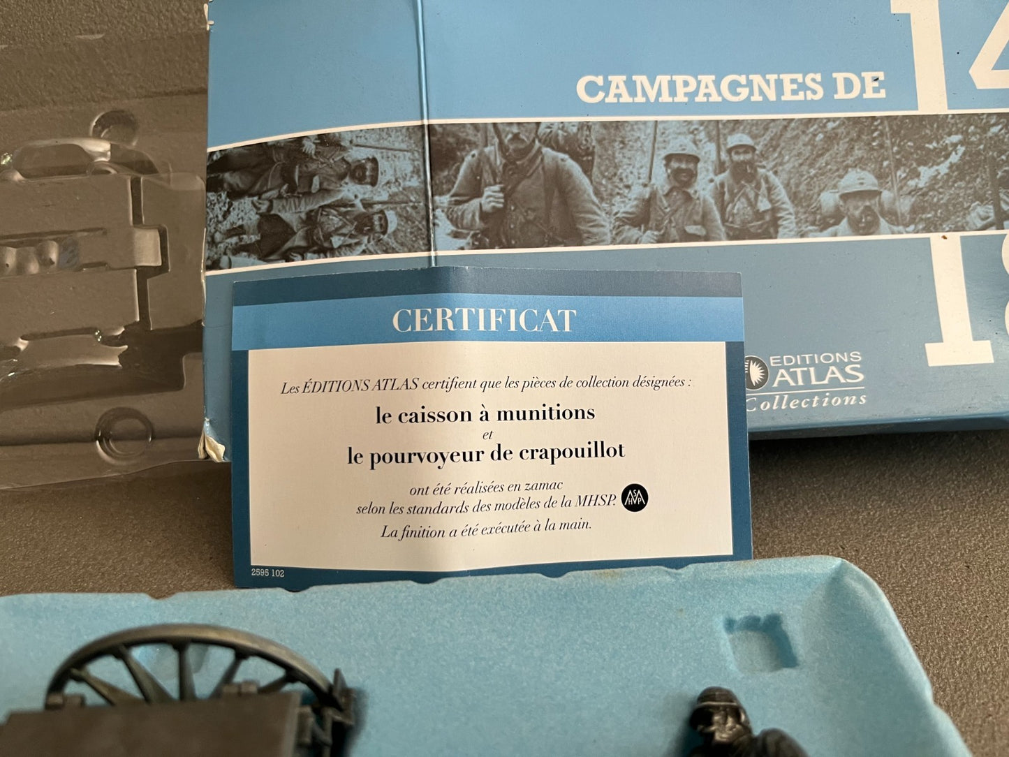 Soldats MHSP Campagnes de 14-18 Caisson munitions Pourvoyeur  Atlas Plombs