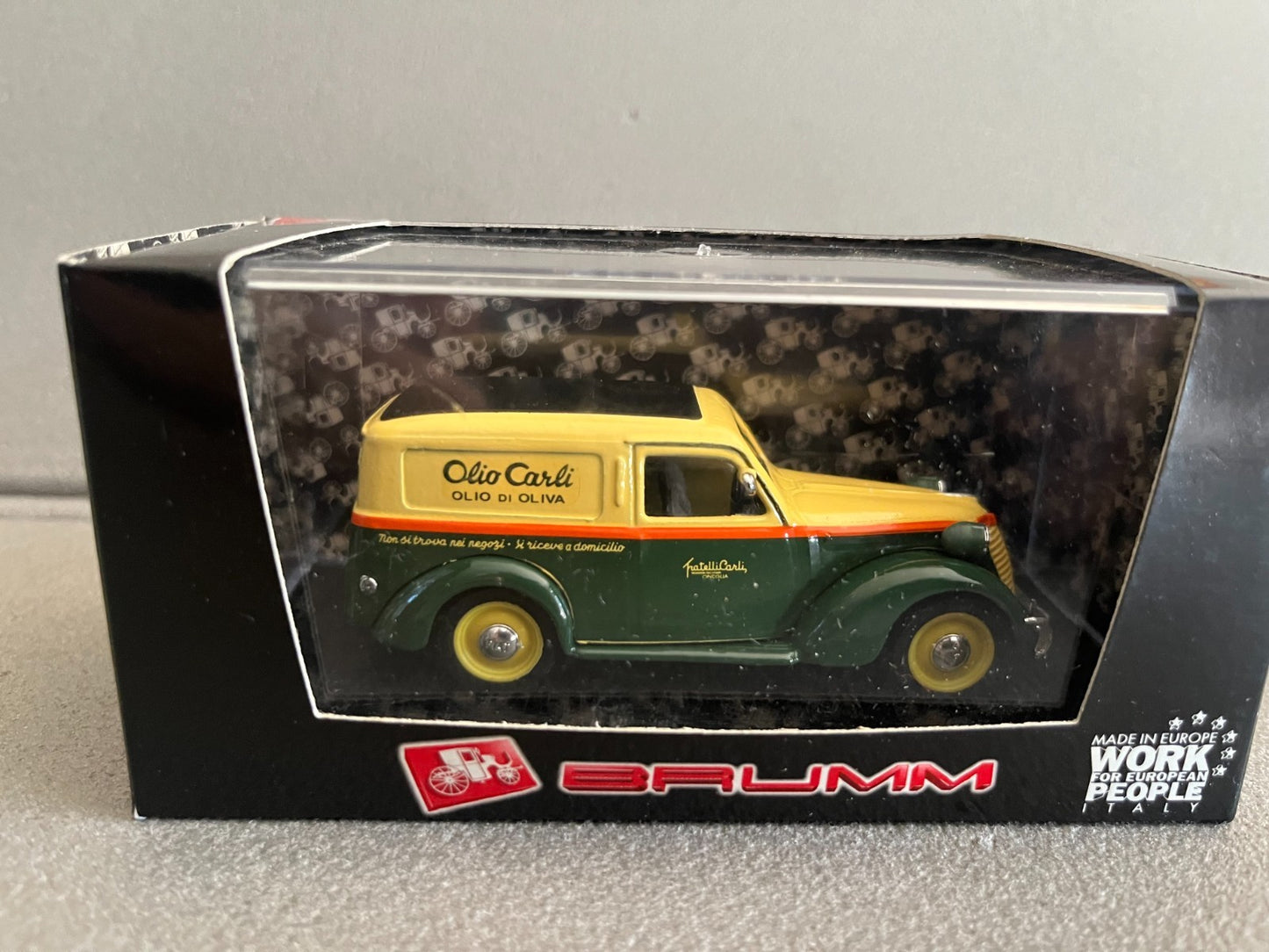 Voiture Miniature Fiat 1100E Olio Carli Brumm au 1/43