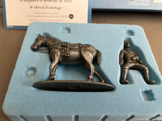 Soldats MHSP Campagnes de 14-18 Brigadier Artillerie 1914 Cheval Atlas Plombs