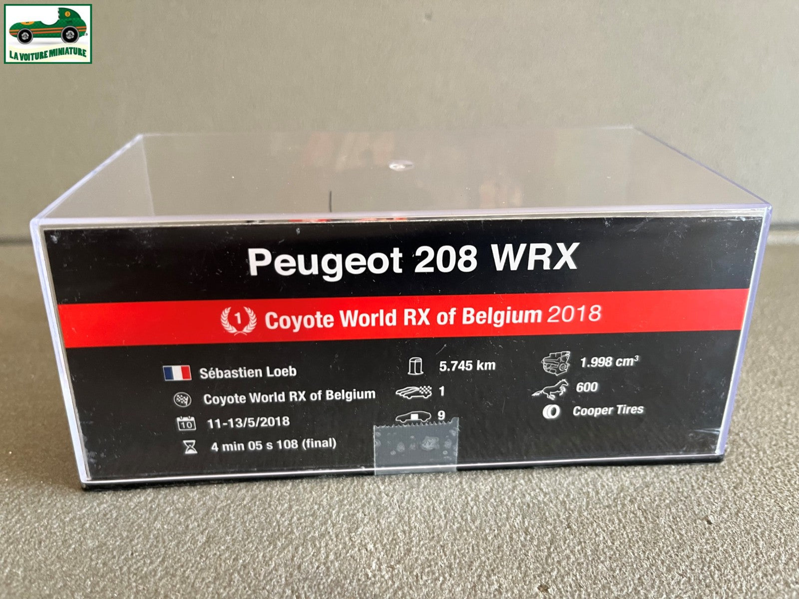 Voiture miniature Peugeot 208 Coyote World RX Belgium 2018 Loeb 1/43