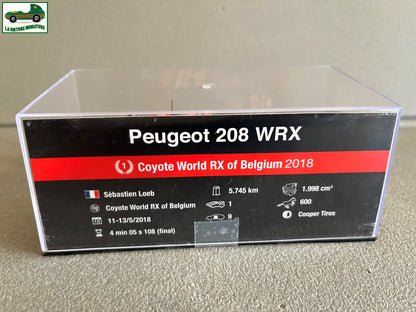 Voiture miniature Peugeot 208 Coyote World RX Belgium 2018 Loeb 1/43