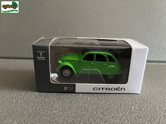 Voiture miniature Citroen 2CV Verte 3 inches 1/64