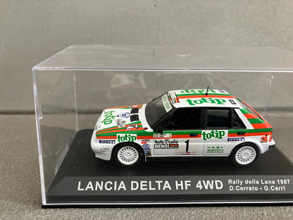 Voiture Miniature Lancia Delta HF 4WD Rallye Lana 1987 au 1/43