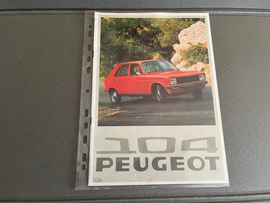 Ancien Dépliant Brochure Documentation Automobile Peugeot 104