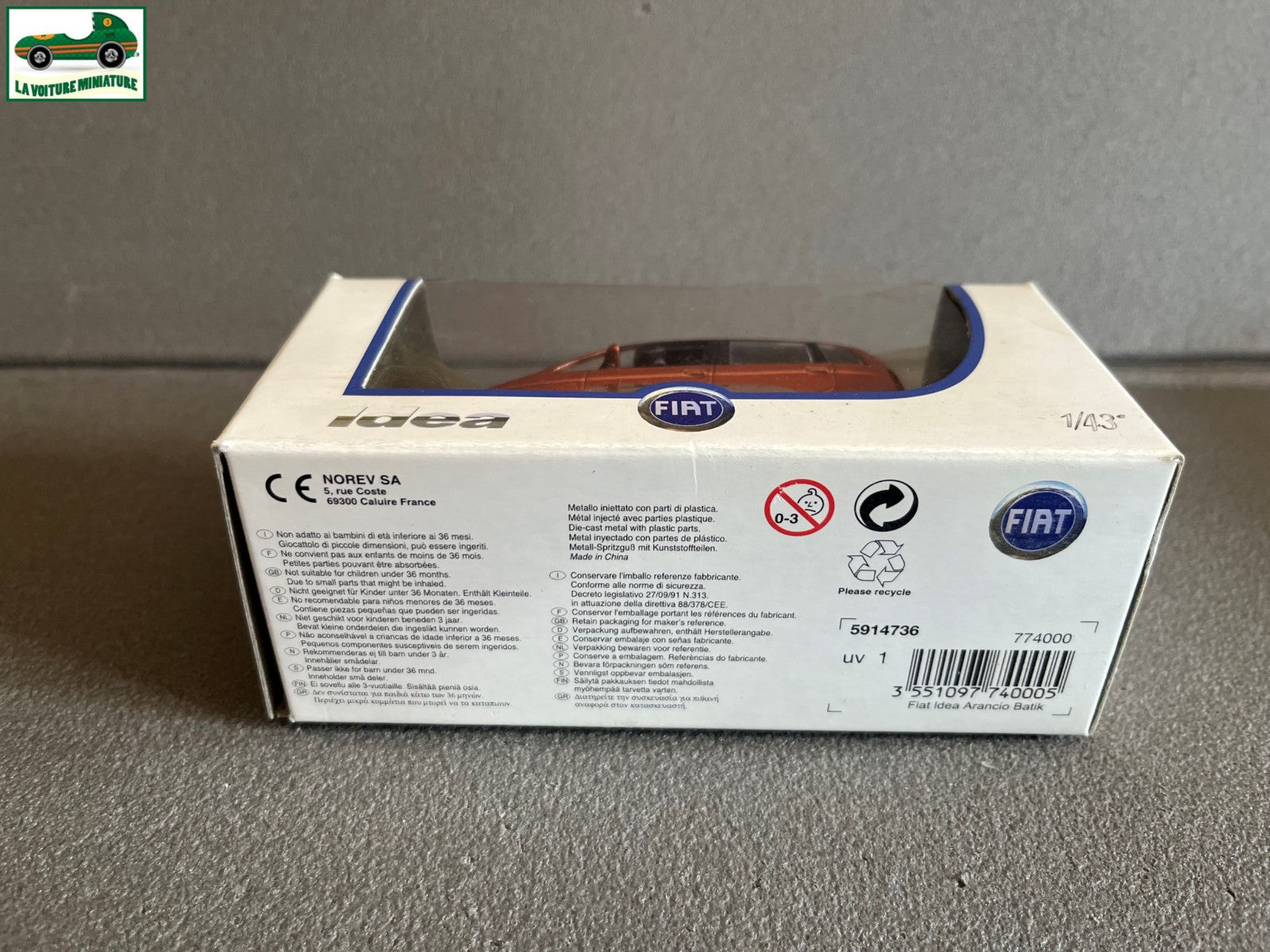 Voiture Miniature Fiat Idea Norev au 1/43