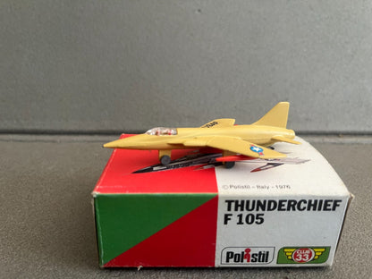 Ancien Avion miniature Militaire Thunderchief F 105 Club 33 Polistil 1976