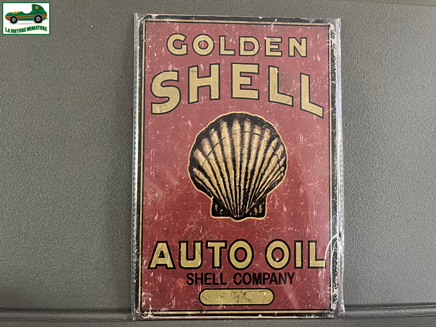 Plaque Métal Voiture Automobile Garage Huile Moteur Shell 20 x 30 cm