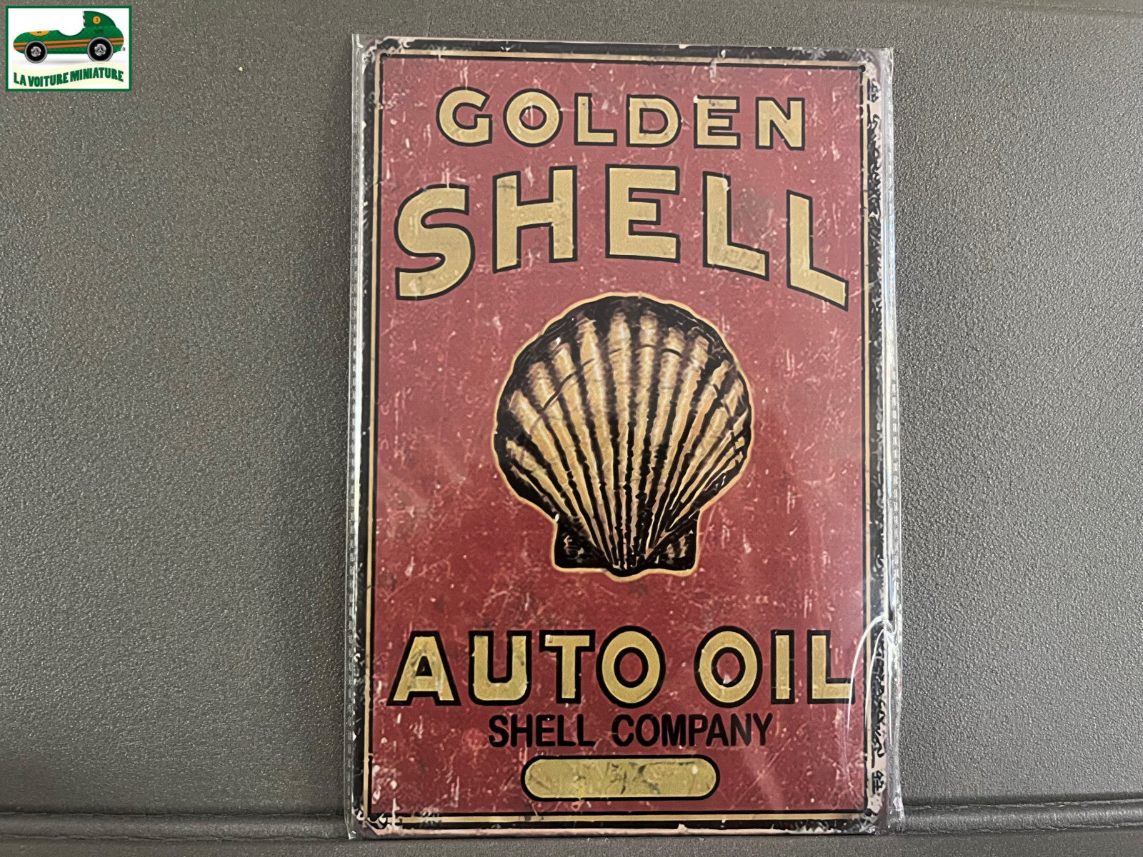 Plaque Métal Voiture Automobile Garage Huile Moteur Shell 20 x 30 cm