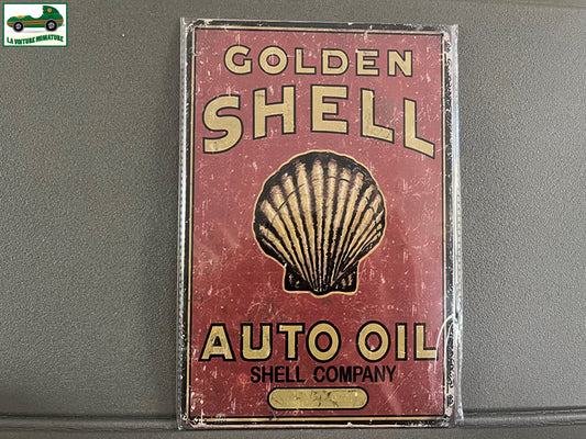 Plaque Métal Voiture Automobile Garage Huile Moteur Shell 20 x 30 cm