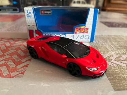 Voiture miniature Burago Street Fire Lamborghini Centenario au 1/43