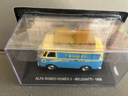 Voiture Miniature Camion Publicitaire Alfa Romeo 2 Melegatti 1956 au 1/43