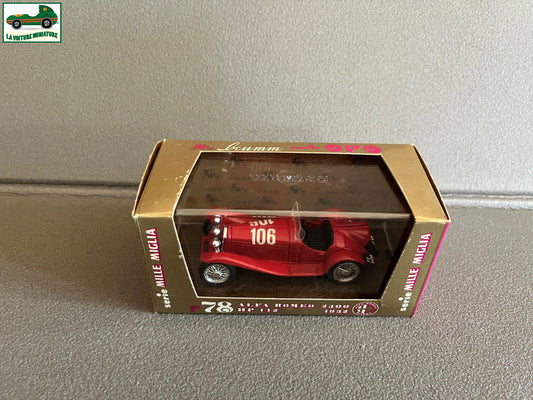 Voiture Miniature Alfa Romeo 2300 Mille Miglia 1932 Brumm au 1/43