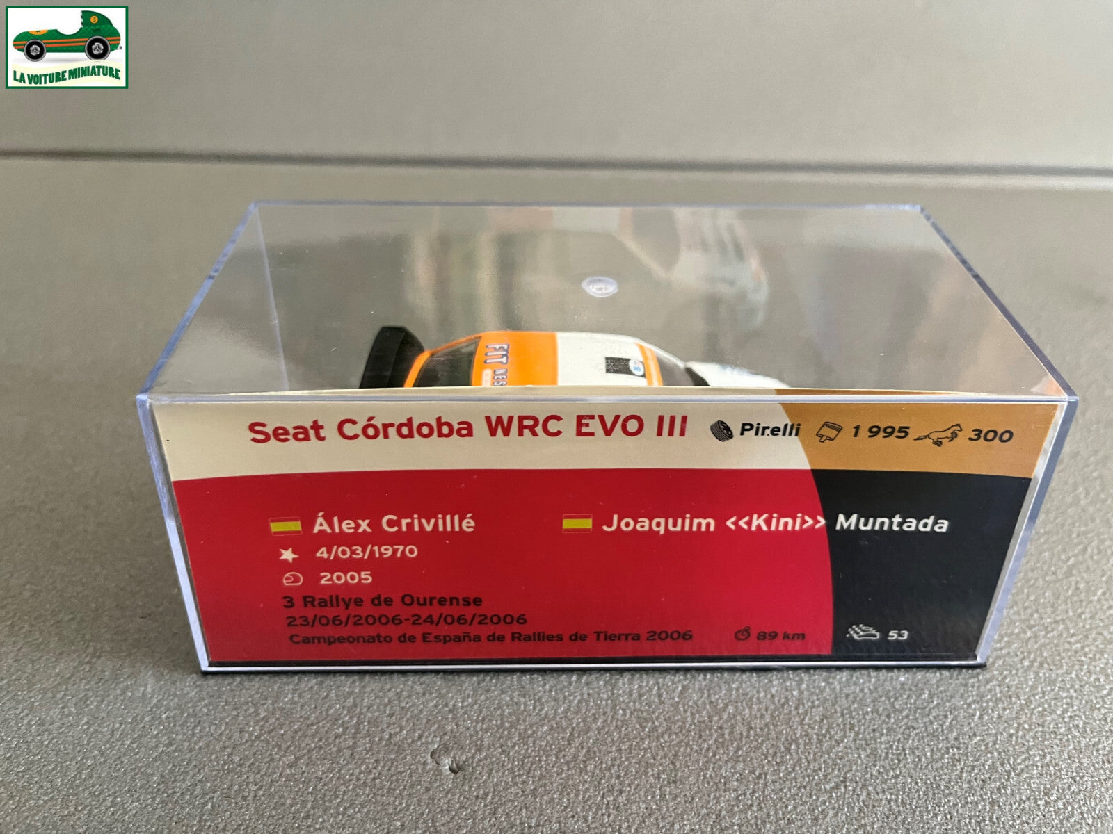 Voiture Miniature Seat Cordoba WRC EVO III Rallye de Ourense 2005 au 1/43