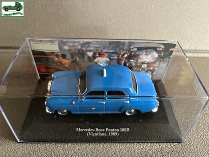 Voiture Miniature Mercedes Benz Ponton 180D 1989 Taxi Du Monde au 1/43 Altaya